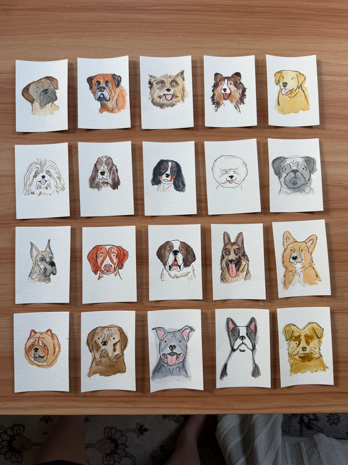 Original Mini Watercolor Pet Portraits