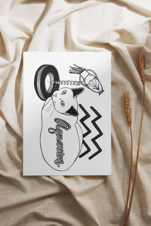 Zodiac Kitties Print