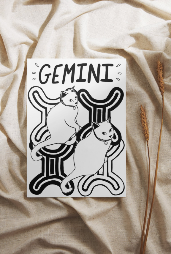 Zodiac Kitties Print