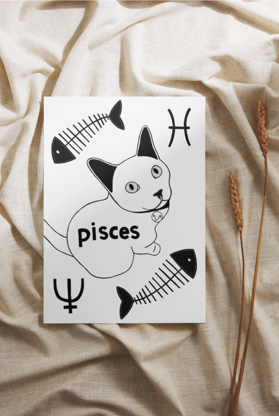 Zodiac Kitties Print